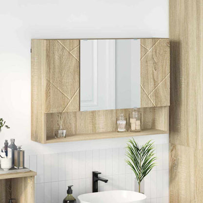 Zrcadlová Skříň Sonoma Dub 80 X 17 X 55 Cm Kompozitní Dřevo