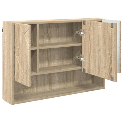Zrcadlová Skříň Sonoma Dub 80 X 17 X 55 Cm Kompozitní Dřevo