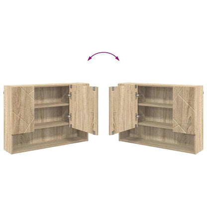 Zrcadlová Skříň Sonoma Dub 80 X 17 X 55 Cm Kompozitní Dřevo