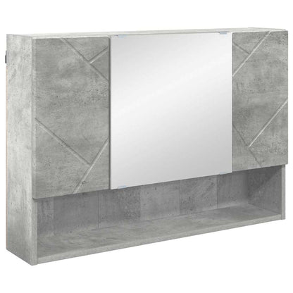 Zrcadlová Skříň Betonově Šedá 80 X 17 X 55 Cm Kompozitní Dřevo