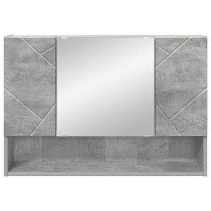 Zrcadlová Skříň Betonově Šedá 80 X 17 X 55 Cm Kompozitní Dřevo