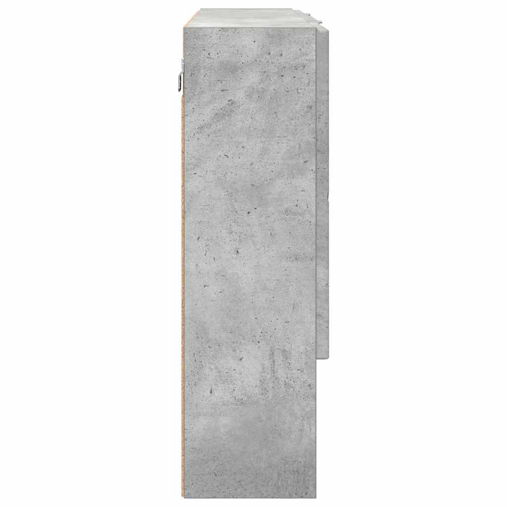 Zrcadlová Skříň Betonově Šedá 80 X 17 X 55 Cm Kompozitní Dřevo