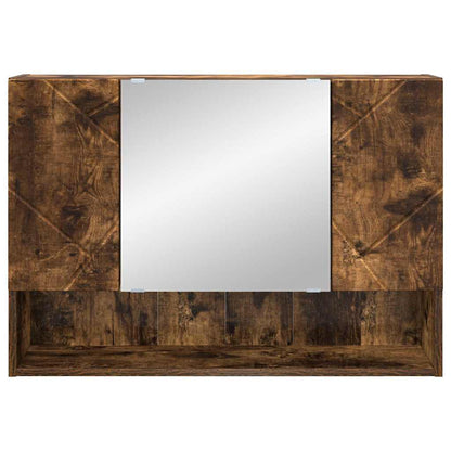 Zrcadlová Skříň Kouřový Dub 80 X 17 X 55 Cm Kompozitní Dřevo