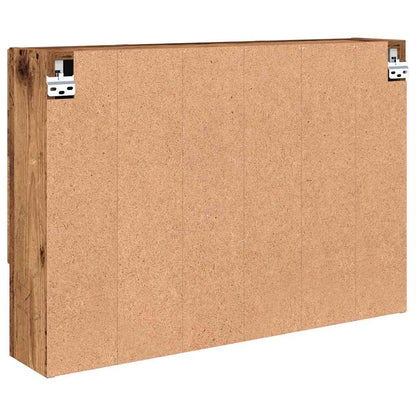 Zrcadlová Skříň Staré Dřevo 80 X 17 X 55 Cm Kompozitní Dřevo