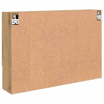 Zrcadlová Skříň Artisanový Dub 80 X 17 X 55 Cm Kompozitní Dřevo