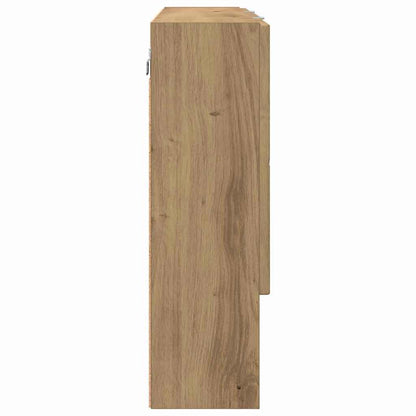 Zrcadlová Skříň Artisanový Dub 80 X 17 X 55 Cm Kompozitní Dřevo