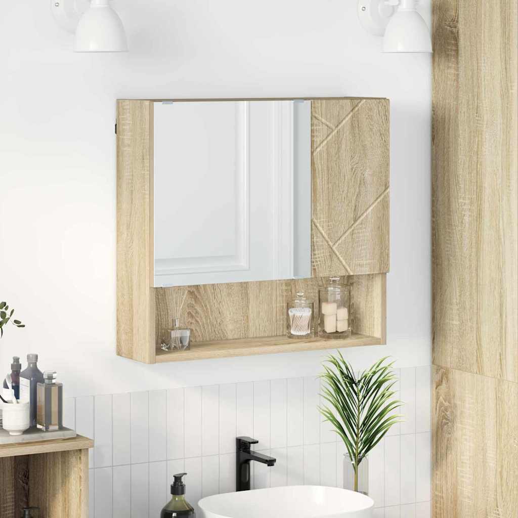 Zrcadlová Skříň Sonoma Dub 59 X 17 X 55 Cm Kompozitní Dřevo