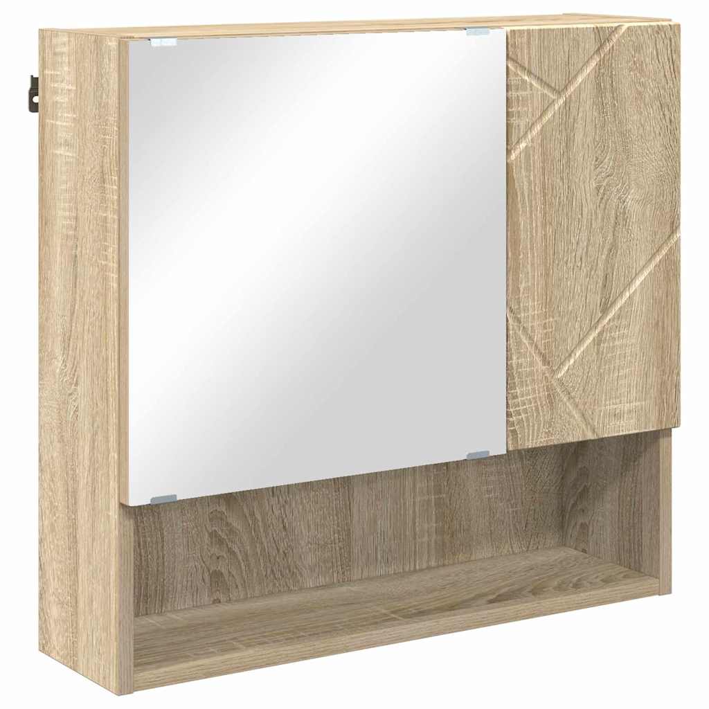 Zrcadlová Skříň Sonoma Dub 59 X 17 X 55 Cm Kompozitní Dřevo