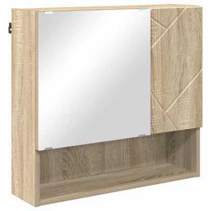 Zrcadlová Skříň Sonoma Dub 59 X 17 X 55 Cm Kompozitní Dřevo