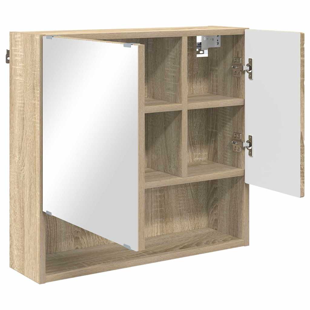 Zrcadlová Skříň Sonoma Dub 59 X 17 X 55 Cm Kompozitní Dřevo