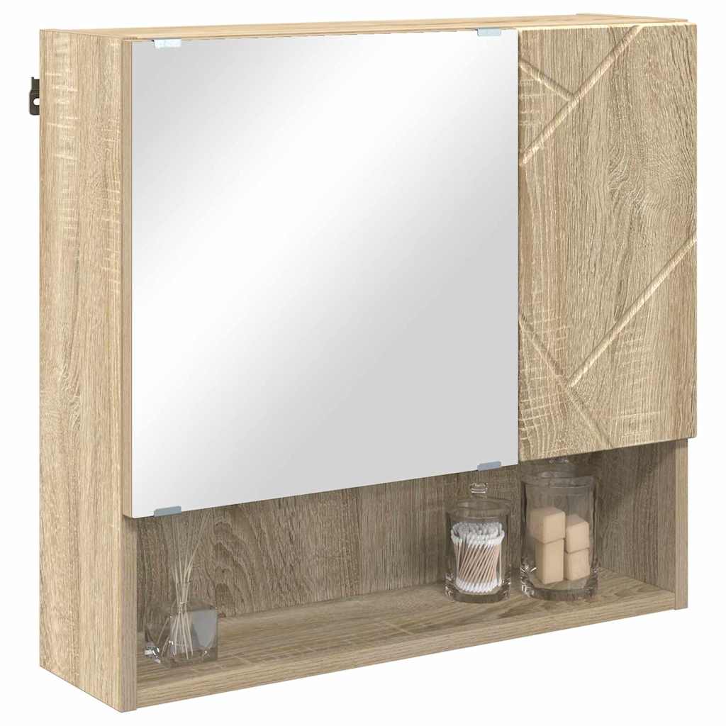 Zrcadlová Skříň Sonoma Dub 59 X 17 X 55 Cm Kompozitní Dřevo