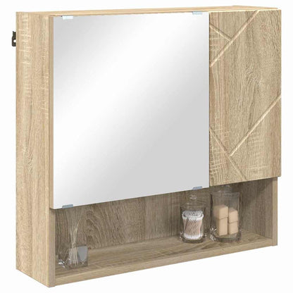 Zrcadlová Skříň Sonoma Dub 59 X 17 X 55 Cm Kompozitní Dřevo