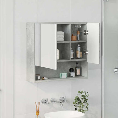 Zrcadlová Skříň Betonově Šedá 59 X 17 X 55 Cm Kompozitní Dřevo