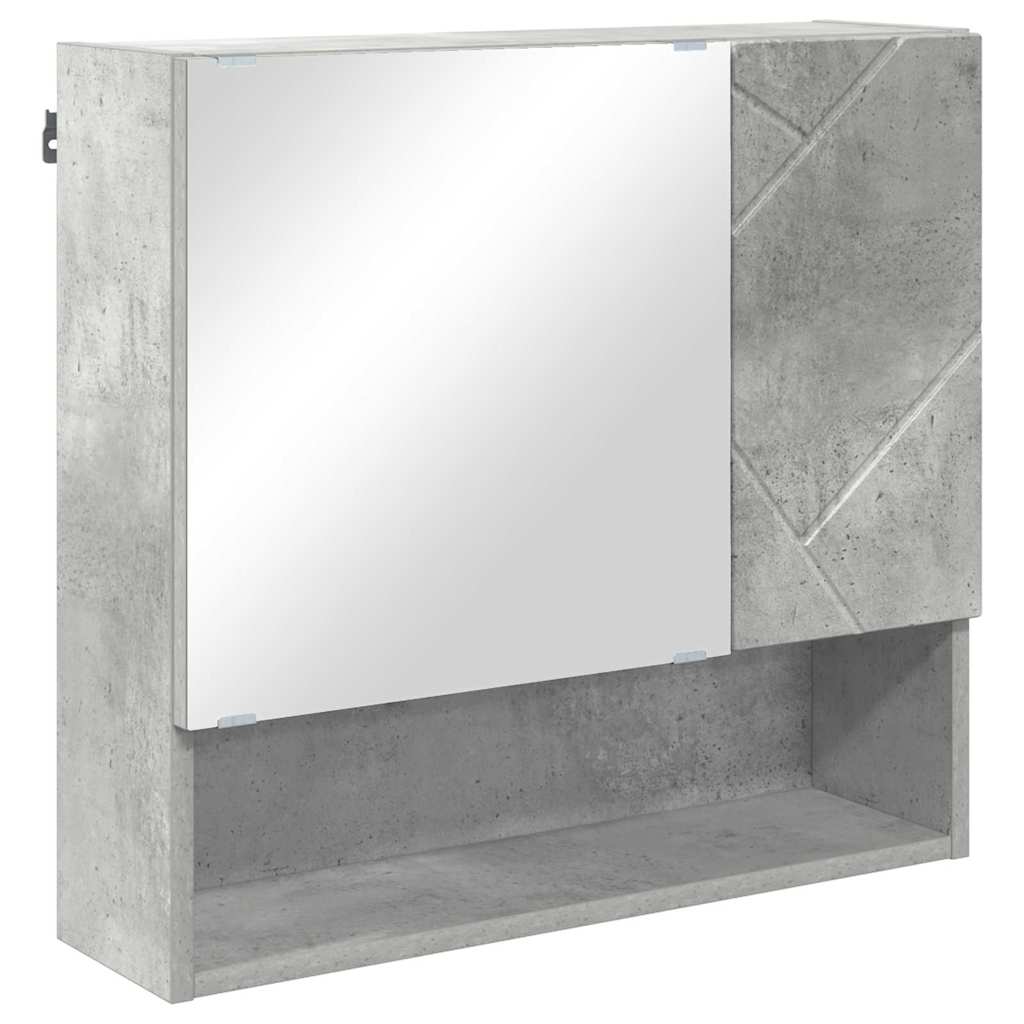 Zrcadlová Skříň Betonově Šedá 59 X 17 X 55 Cm Kompozitní Dřevo