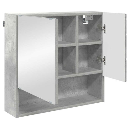 Zrcadlová Skříň Betonově Šedá 59 X 17 X 55 Cm Kompozitní Dřevo