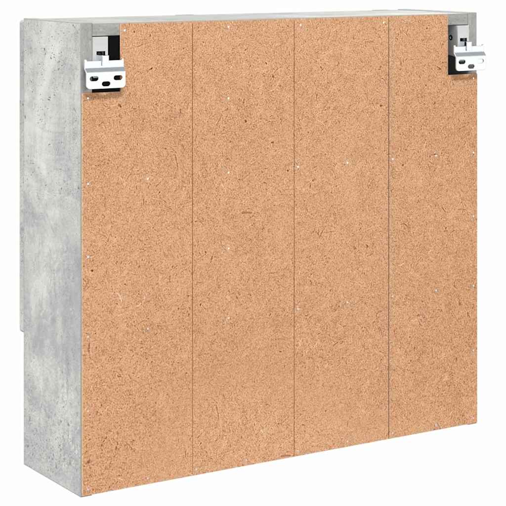 Zrcadlová Skříň Betonově Šedá 59 X 17 X 55 Cm Kompozitní Dřevo