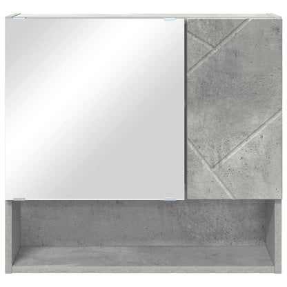Zrcadlová Skříň Betonově Šedá 59 X 17 X 55 Cm Kompozitní Dřevo