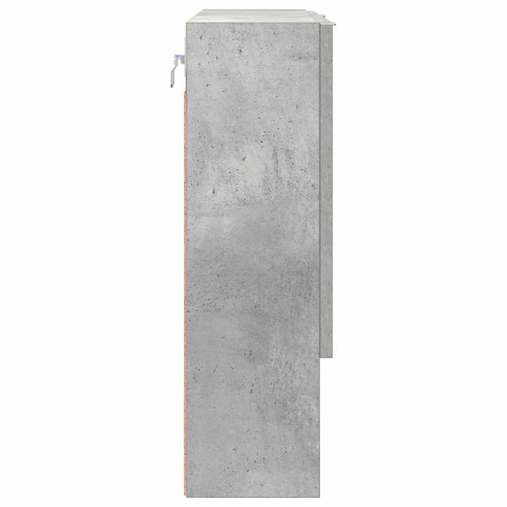 Zrcadlová Skříň Betonově Šedá 59 X 17 X 55 Cm Kompozitní Dřevo