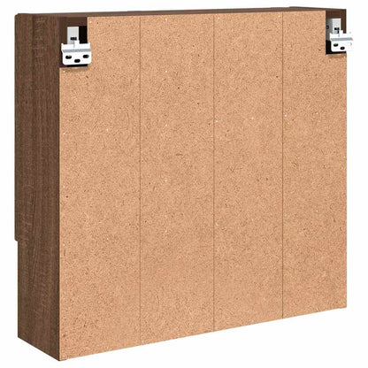 Zrcadlová Skříň Hnědý Dub 59 X 17 X 55 Cm Kompozitní Dřevo
