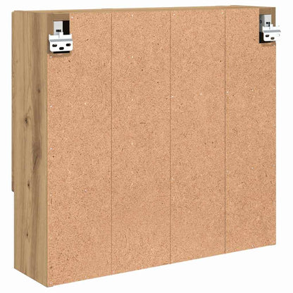 Zrcadlová Skříň Artisanový Dub 59 X 17 X 55 Cm Kompozitní Dřevo
