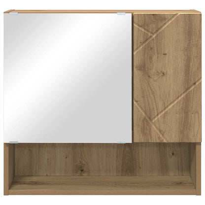 Zrcadlová Skříň Artisanový Dub 59 X 17 X 55 Cm Kompozitní Dřevo