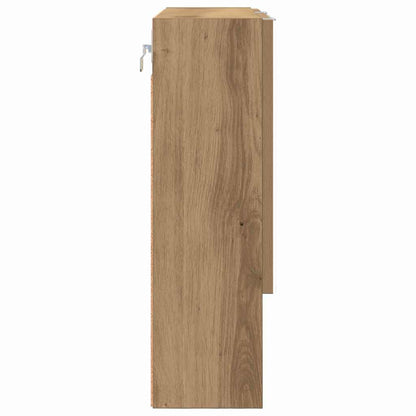 Zrcadlová Skříň Artisanový Dub 59 X 17 X 55 Cm Kompozitní Dřevo