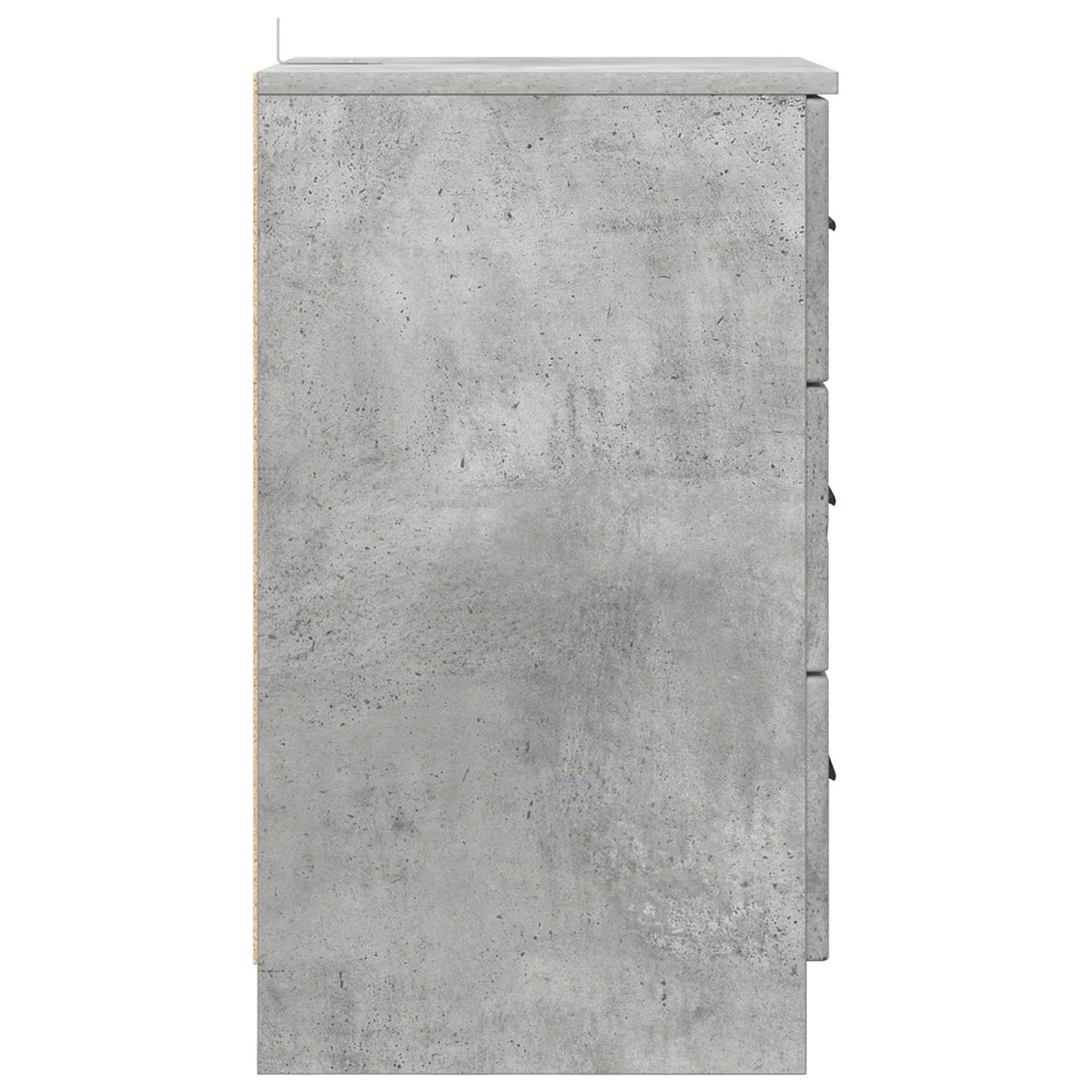 Noční Skříňka Betonová Šedá 38 X 38 X 66 Cm Kompozitní Dřevo