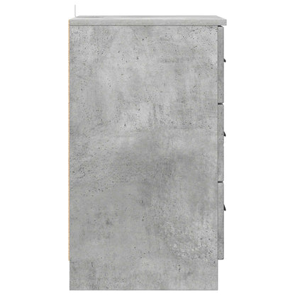 Noční Skříňka Betonová Šedá 38 X 38 X 66 Cm Kompozitní Dřevo