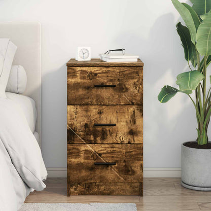 Noční Skříňka Kouřový Dub 38 X 38 X 66 Cm Kompozitní Dřevo