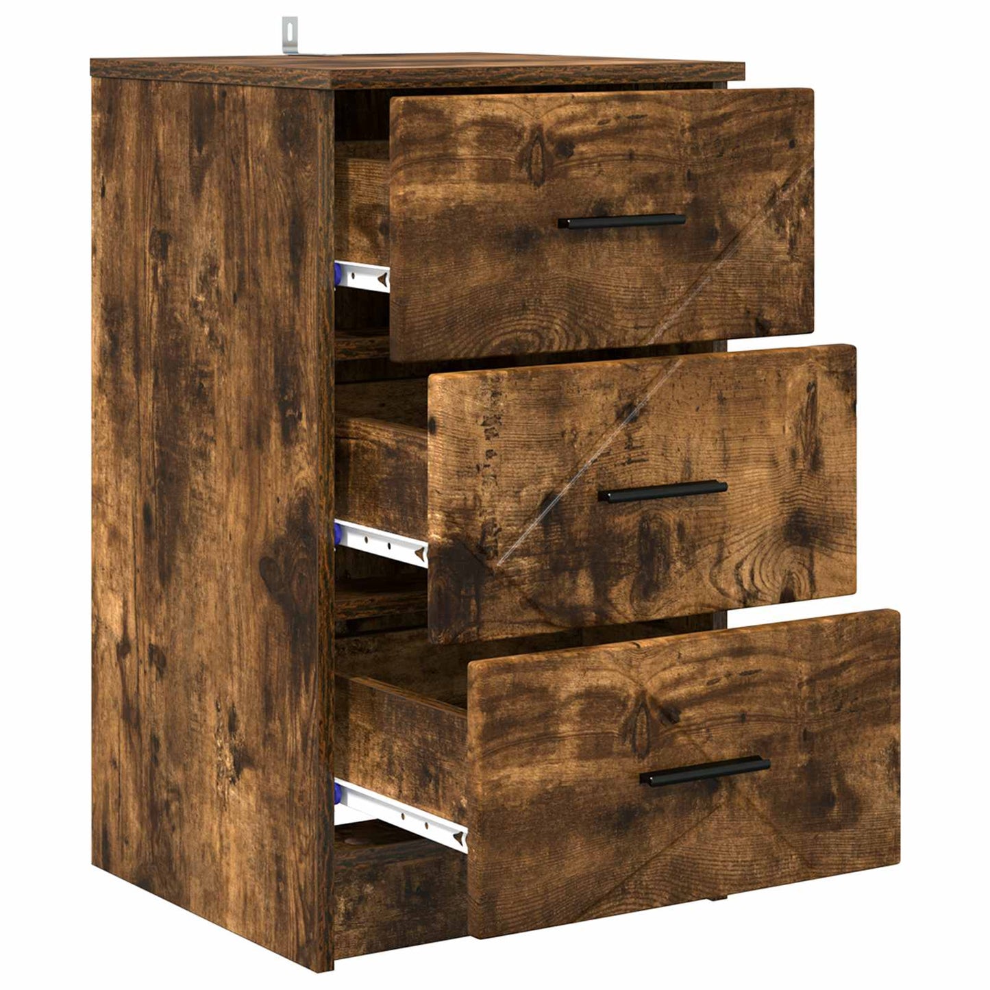Noční Skříňka Kouřový Dub 38 X 38 X 66 Cm Kompozitní Dřevo