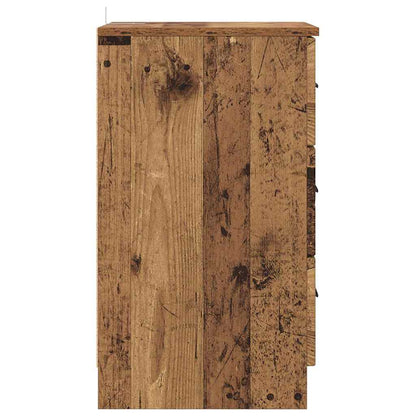 Noční Skříňka Staré Dřevo 38 X 38 X 66 Cm Kompozitní Dřevo