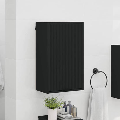 Koupelnová Skříň Černá 39 X 23,5 X 65 Cm Kompozitní Dřevo & Kov