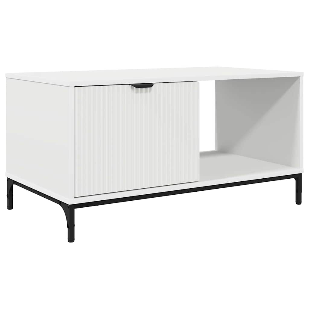 Konferenční Stolek Bílá 90 X 49 X 46 Cm Kompozitní Dřevo