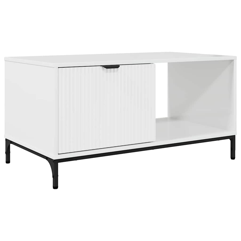 Konferenční Stolek Vysoce Lesklá Bílá 90 X 49 X 46 Cm