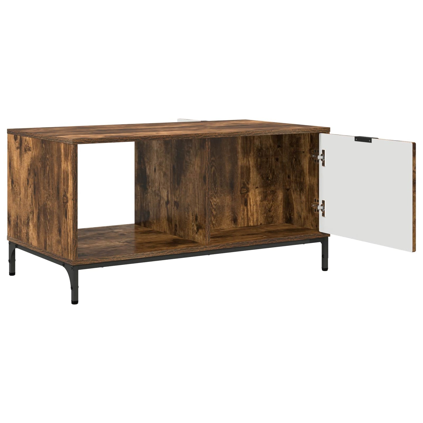 Konferenční Stolek Kouřový Dub 90 X 49 X 46 Cm Kompozitní Dřevo