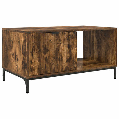 Konferenční Stolek Kouřový Dub 90 X 49 X 46 Cm Kompozitní Dřevo