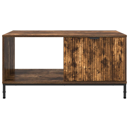 Konferenční Stolek Kouřový Dub 90 X 49 X 46 Cm Kompozitní Dřevo