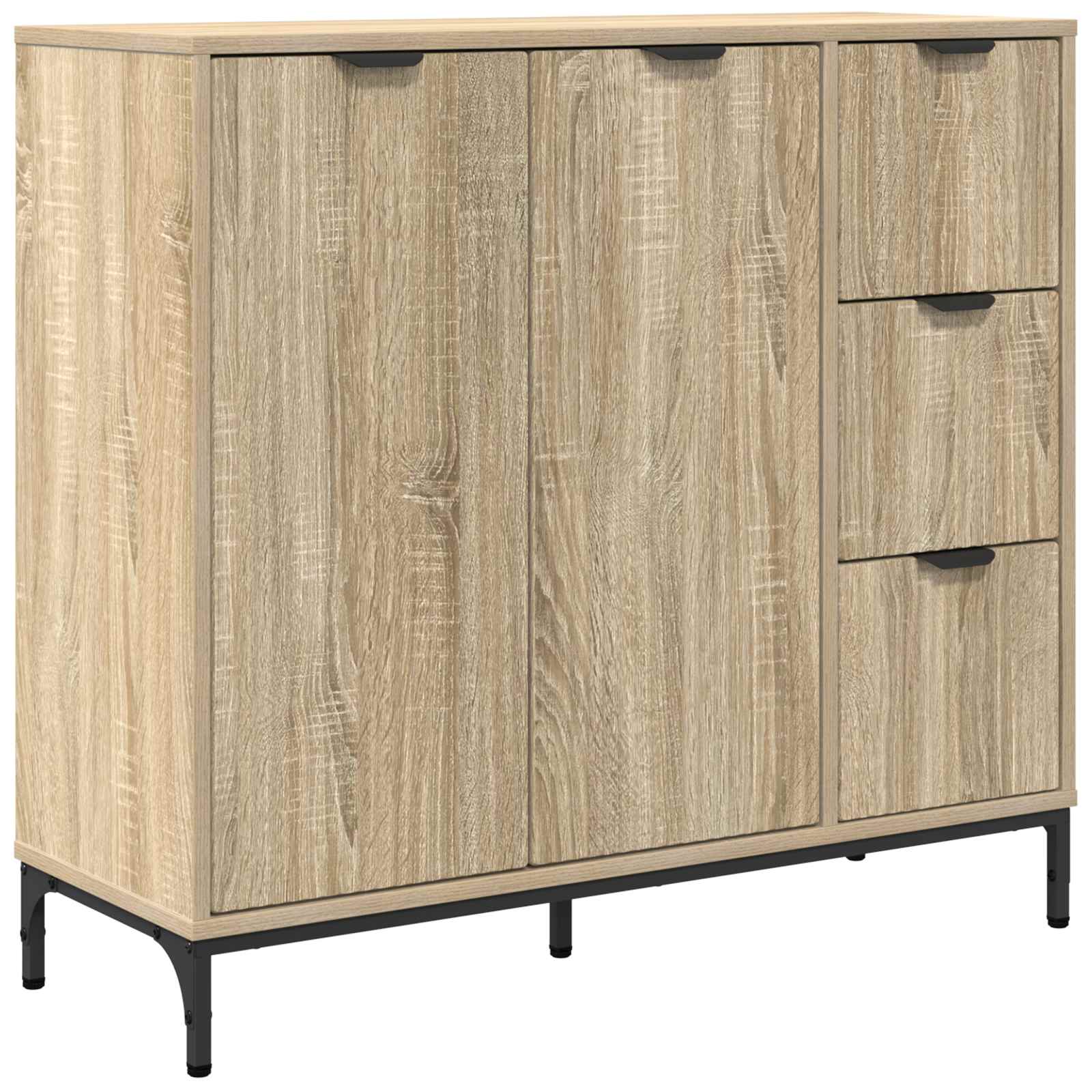 Servírovací Skříň Sonoma Dub 89,5 X 33 X 82 Cm Kompozitní Dřevo