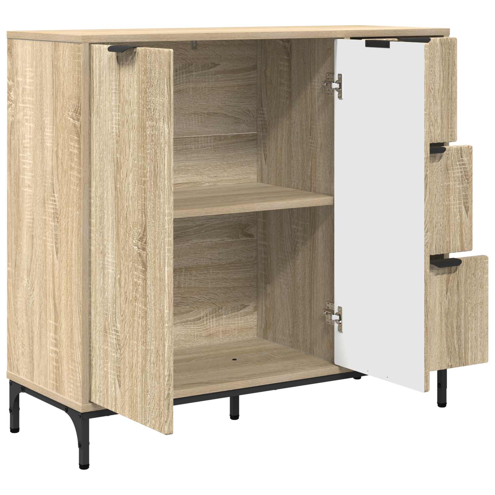 Servírovací Skříň Sonoma Dub 89,5 X 33 X 82 Cm Kompozitní Dřevo