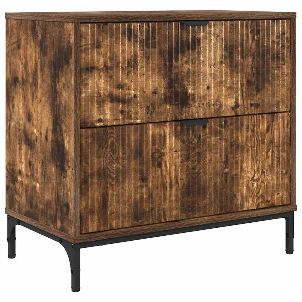 Noční Stolek Kouřový Dub 63,5 X 36 X 61 Cm Kompozitní Dřevo