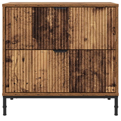 Noční Stolek Staré Dřevo 63,5 X 36 X 61 Cm Kompozitní Dřevo
