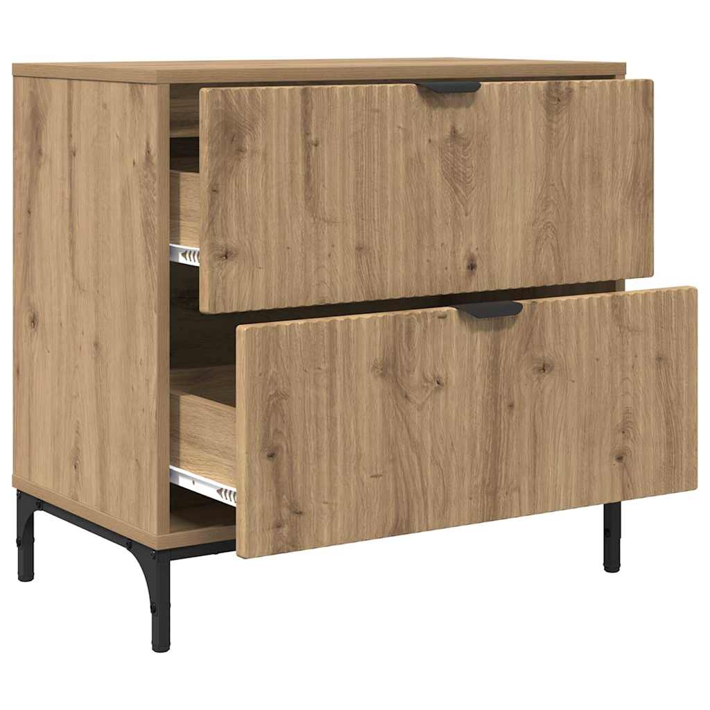 Noční Stolek Dub Artisan 63,5 X 36 X 61 Cm Kompozitní Dřevo