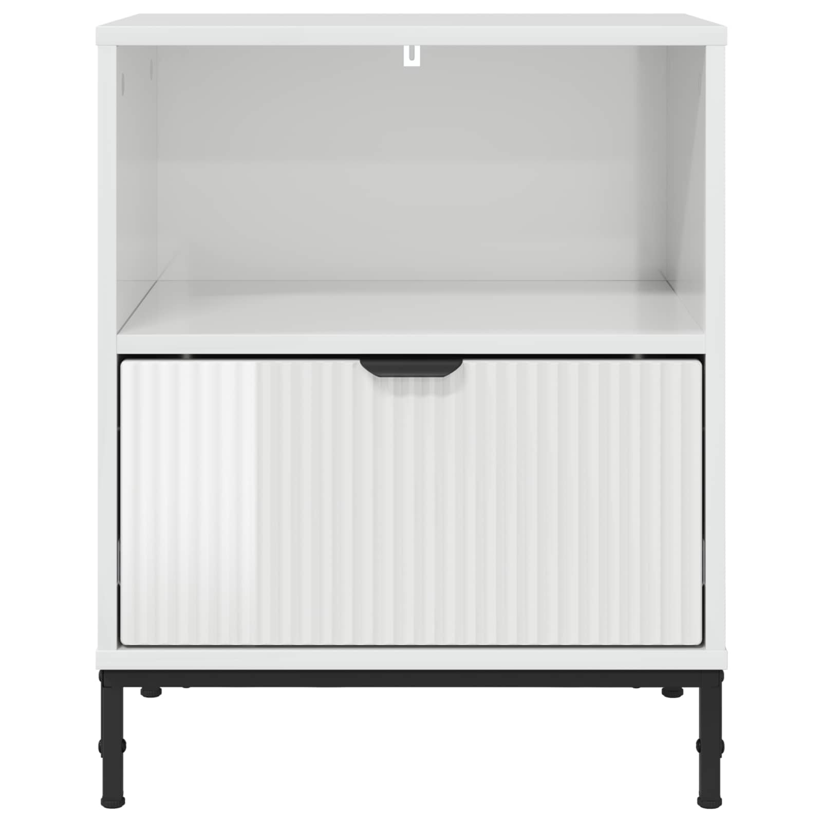 Noční Skříňka 2 Ks Bílá S Vysokým Leskem 49 X 36 X 61 Cm