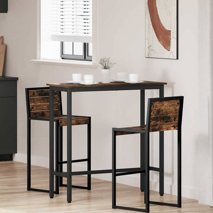 Stůl Kouřový Dub 100 X 40 X 100,5 Cm Inženýrské Dřevo A Ocel