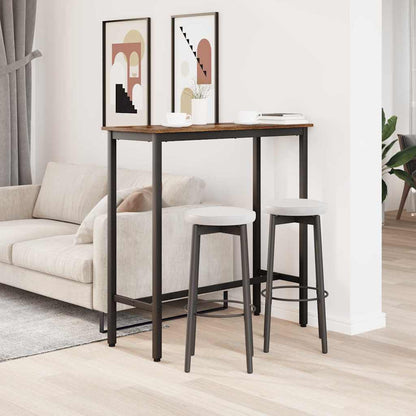 Stůl Kouřový Dub 100 X 40 X 100,5 Cm Inženýrské Dřevo A Ocel