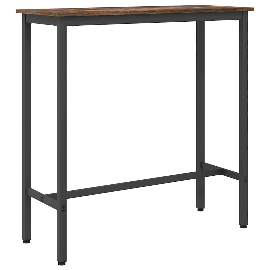 Stůl Kouřový Dub 100 X 40 X 100,5 Cm Inženýrské Dřevo A Ocel
