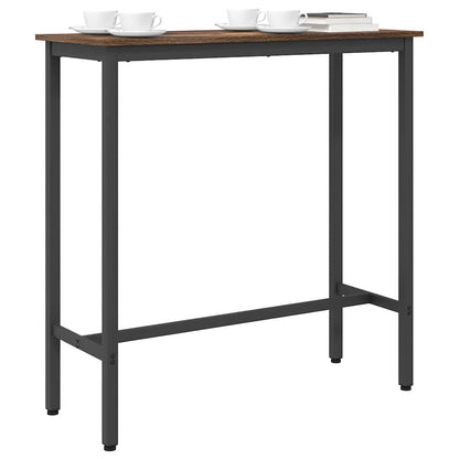 Stůl Kouřový Dub 100 X 40 X 100,5 Cm Inženýrské Dřevo A Ocel