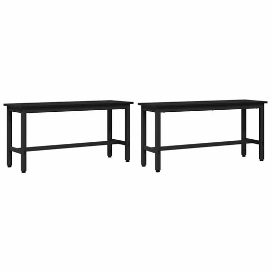 Jídelní Lavička 2 Pcs Černý Dub 100 X 32,5 X 48,5 Cm