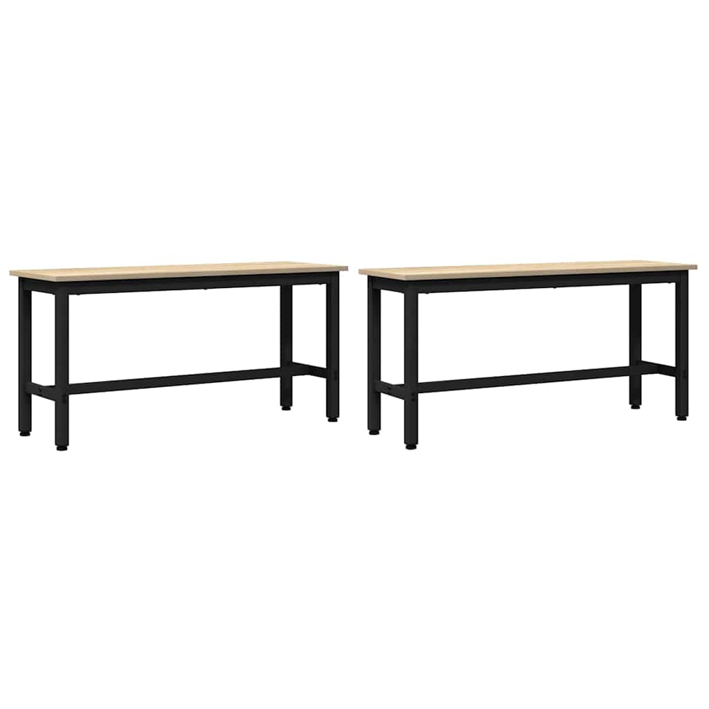 Jídelní Lavička 2 Pcs Sonoma Dub 100 X 32,5 X 48,5 Cm