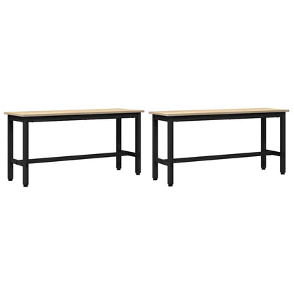 Jídelní Lavička 2 Pcs Sonoma Dub 100 X 32,5 X 48,5 Cm